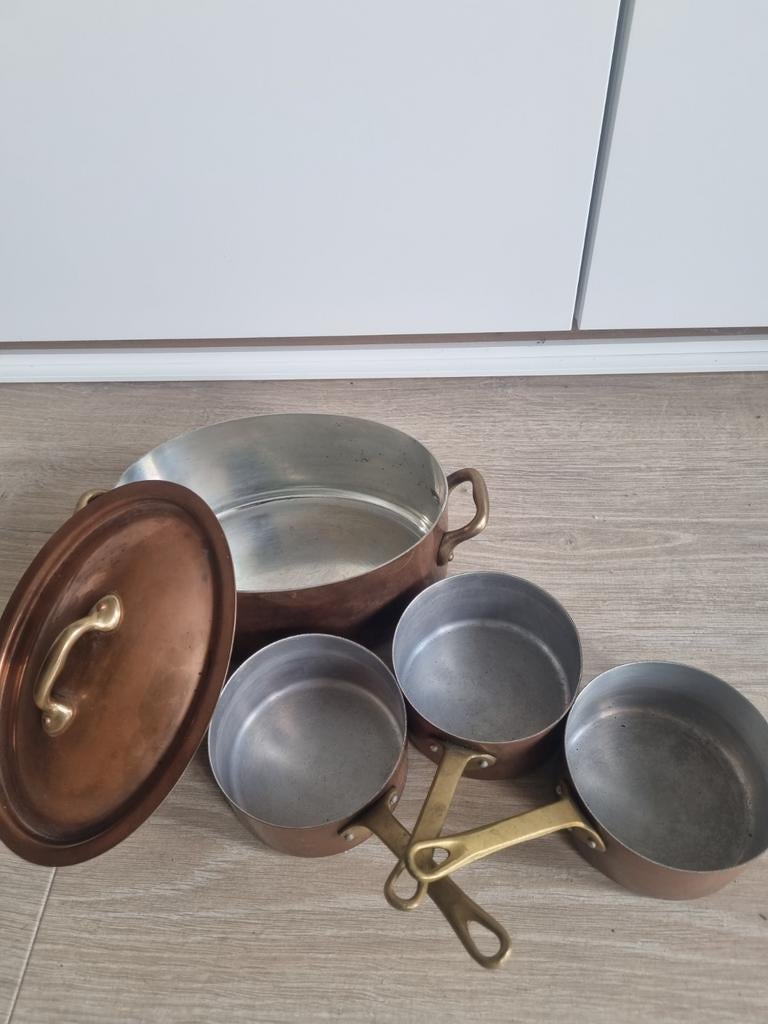 Koperen pannetjes, Huis en Inrichting, Keuken | Potten en Pannen, Ophalen of Verzenden