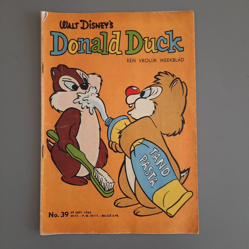 Donald Duck Weekblad, nr 39, uitgegeven 29 september 1962., Ophalen of Verzenden, Donald Duck, Gebruikt, Overige typen