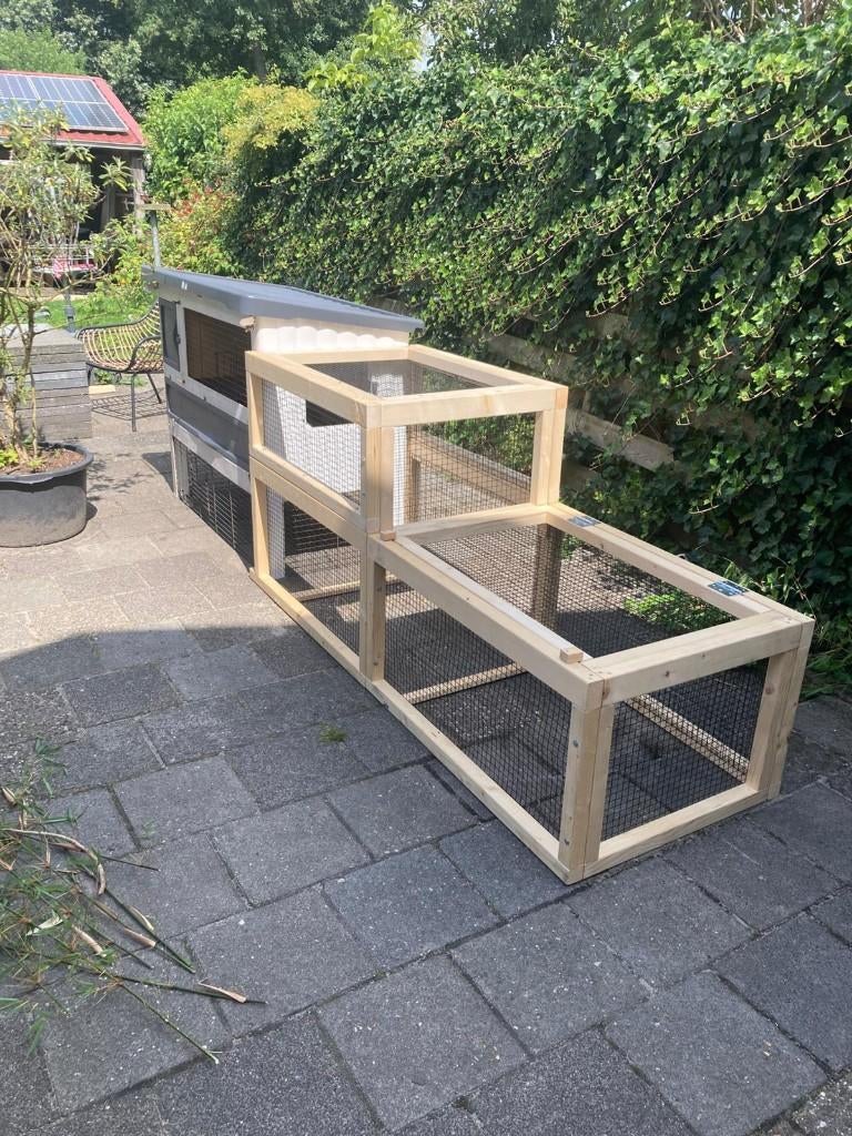Ferplast konijnenhok 140 Grand Lodge met ren, Ophalen, 90 cm of meer, Konijn, Hok
