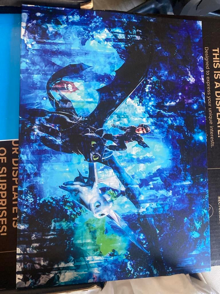 Displate: Hoe Tem Je Een Draak - Tandloos & Lichtfurie, Metaal, Nieuw, Ophalen of Verzenden, Wandbord of Wandpaneel