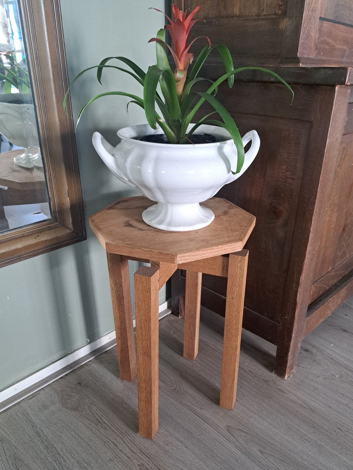 Vintage bijzettafel / kruk, 45 tot 60 cm, Minder dan 55 cm, Ophalen of Verzenden, Overige vormen