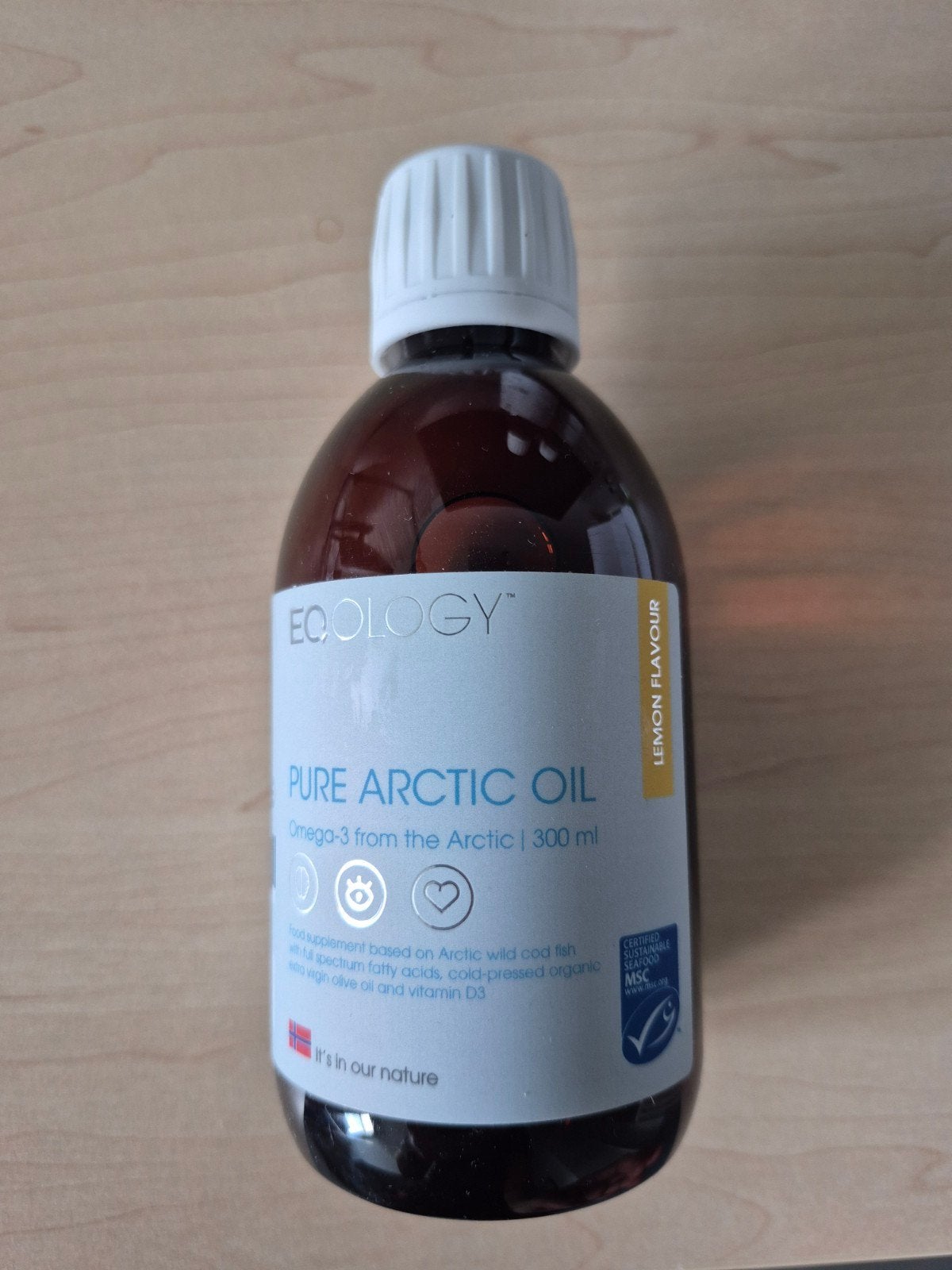 Eqology Pure Arctic Oil Omega-3 Citroen 300ml, Ophalen of Verzenden, Nieuw, Poeder of Drank