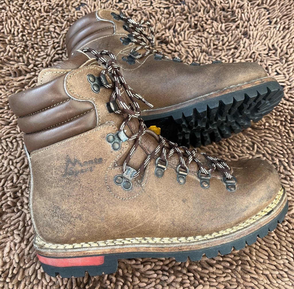 BERG-/ HIKING-/ MILITARY-/ WANDELSCHOENEN, bruin, maat 40, Ophalen, Bruin, Zo goed als nieuw, MONTE-SPORT