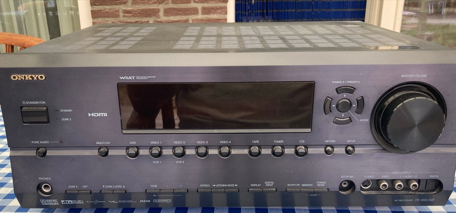 Onkyo TX-SR664E AV Receiver 7.2 met afstandsbediening, Audio, Tv en Foto, Versterkers en Receivers, Ophalen, Gebruikt, 60 tot 120 watt