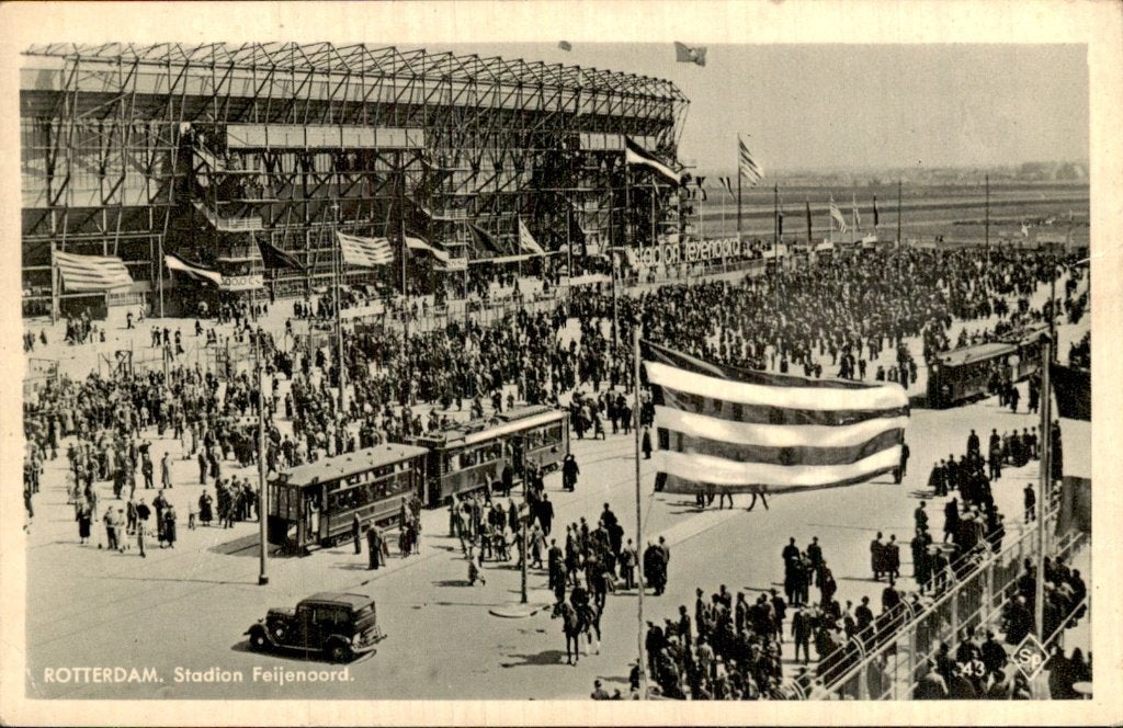 Rotterdam - Stadion Feijenoord - Publiek, Ophalen of Verzenden, 1920 tot 1940, Ongelopen, Zuid-Holland