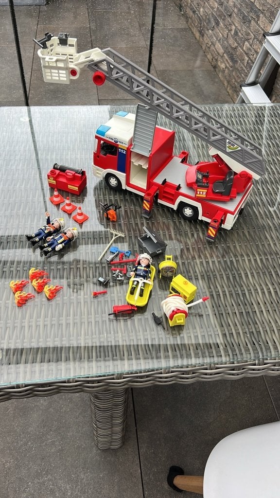 te koop Playmobil Brandweer Ladderwagen, Gebruikt, Complete set, Voertuig, Ophalen of Verzenden