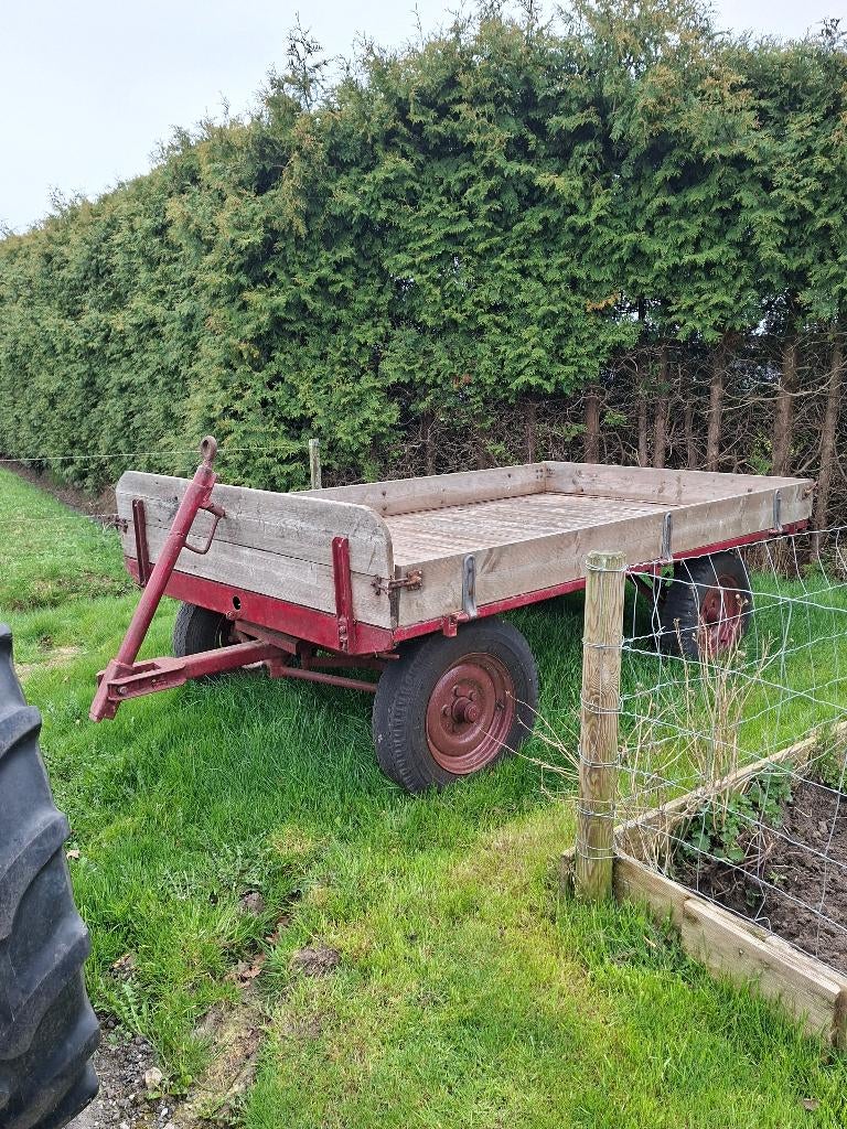 platte wagen, Doe-het-zelf en Verbouw, Transportwagens, 100 liter of meer, Ophalen, Gebruikt, Transportkar