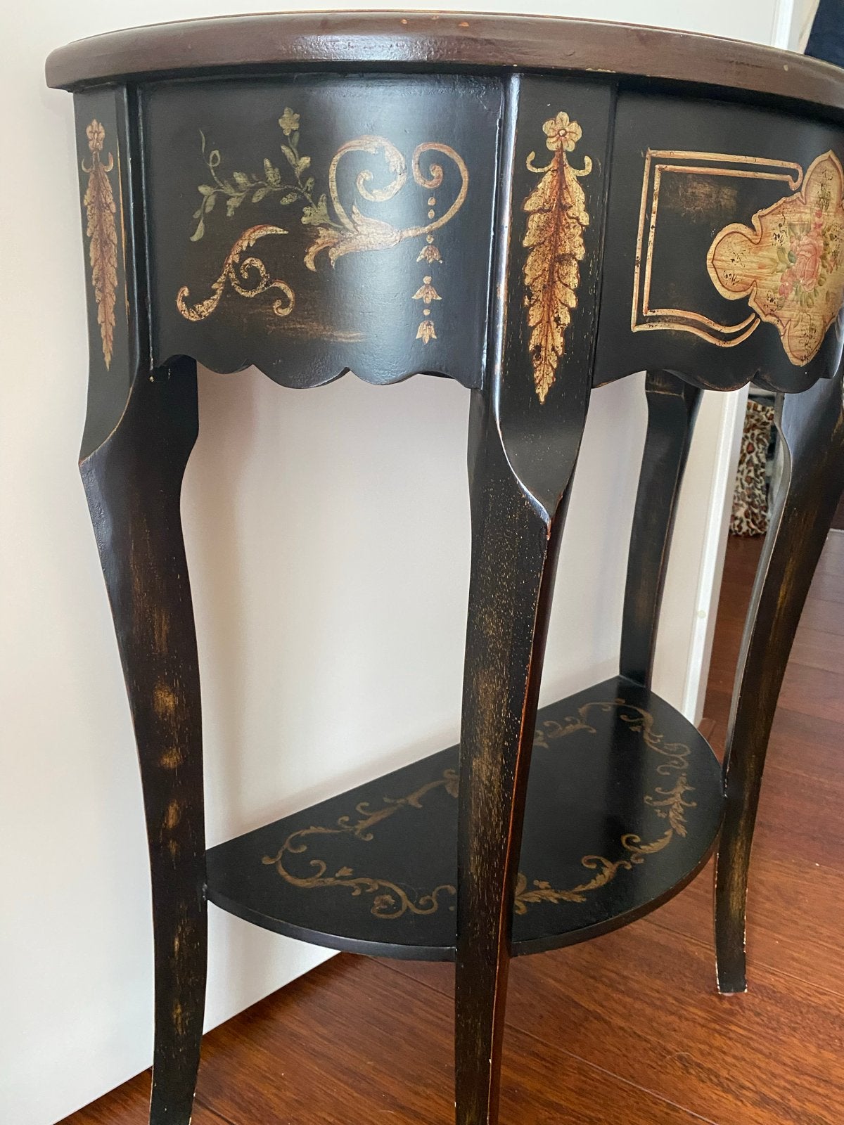 Decoratieve Halfronde Console Tafel met Lade, Ophalen