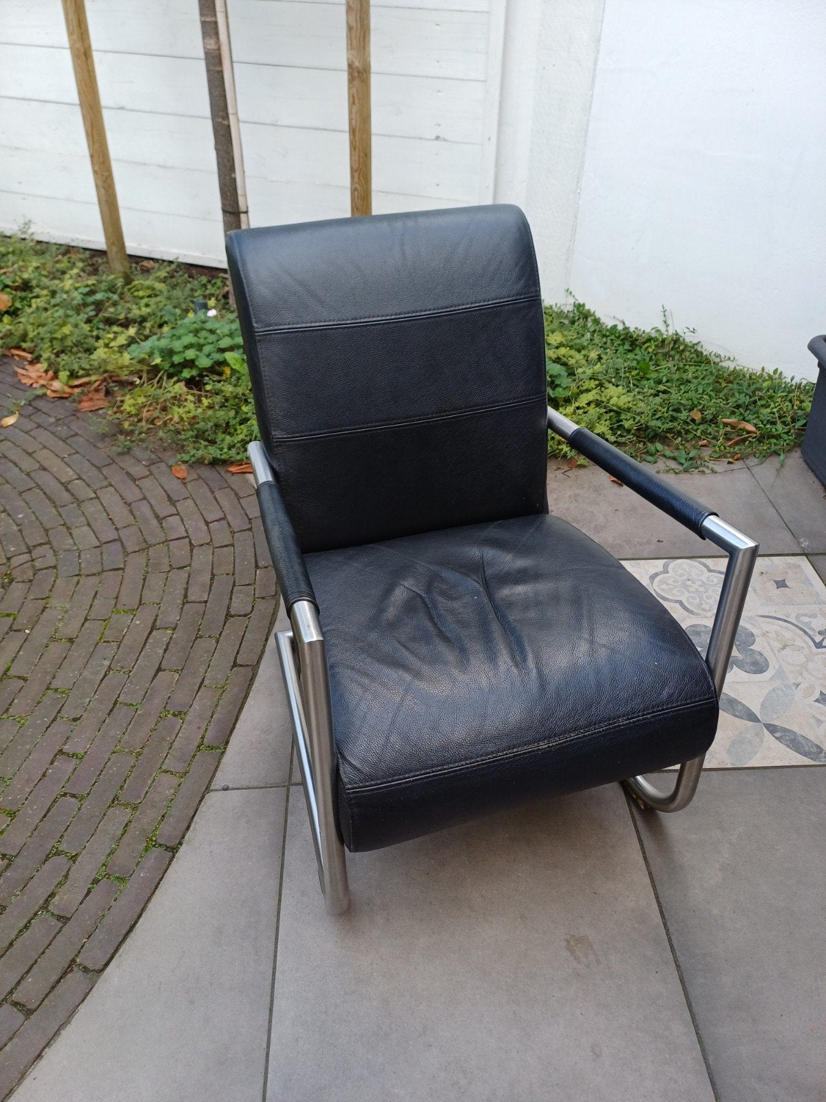 Fauteuil Henders & Hazel (Angelica) zwart te koop, Ophalen, Gebruikt, Minder dan 75 cm, Leer