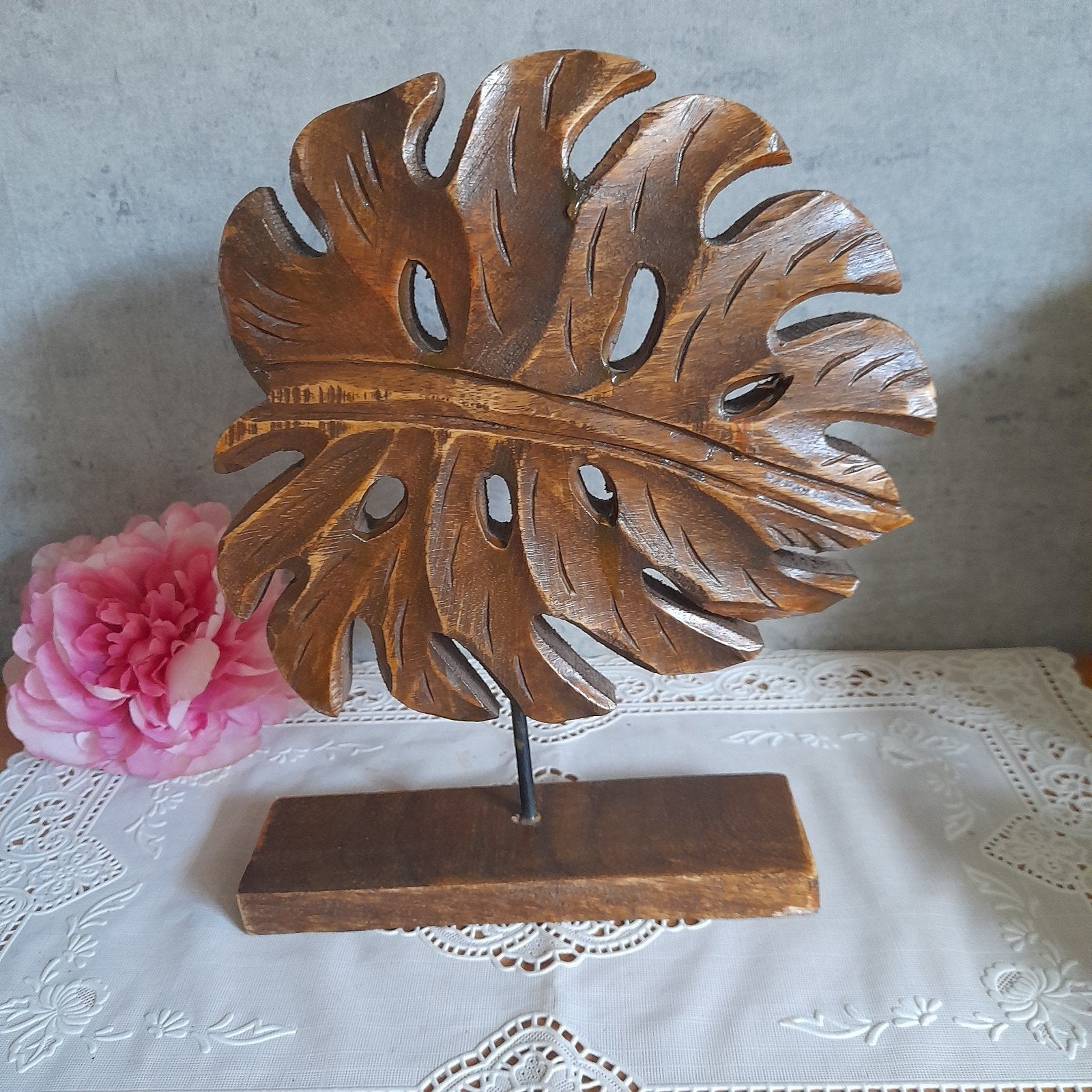 Ornament blad op voet, Huis en Inrichting, Ophalen of Verzenden