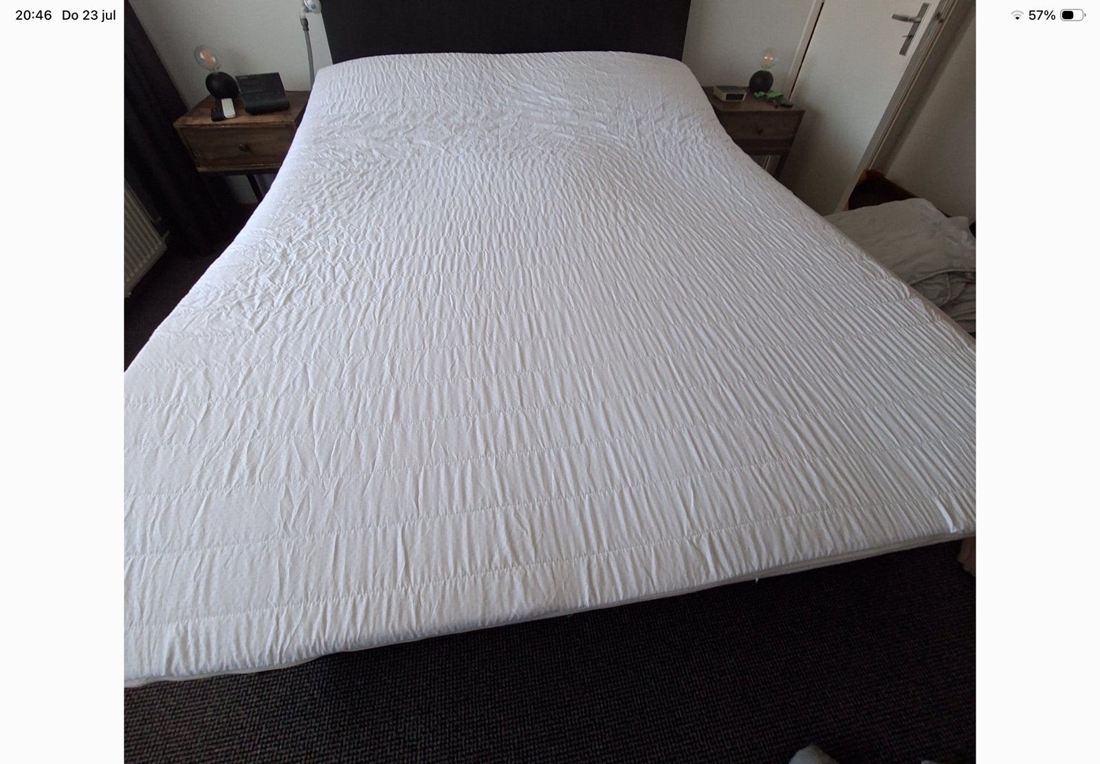 Te koop matrastopper 160/200 zgan, Ophalen, Zo goed als nieuw, Tweepersoons, 160 cm