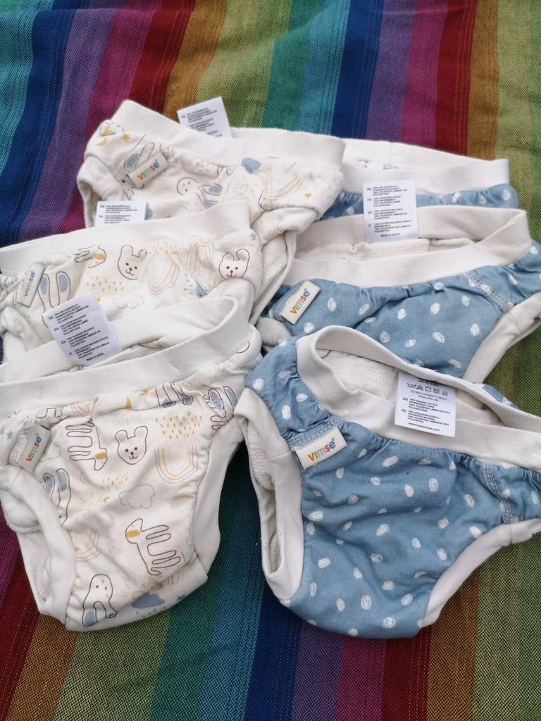 6 Vimse wasbare luier oefenbroekjes bio katoen XL, Kinderen en Baby's, Kinderspulletjes, Gebruikt, Ophalen of Verzenden