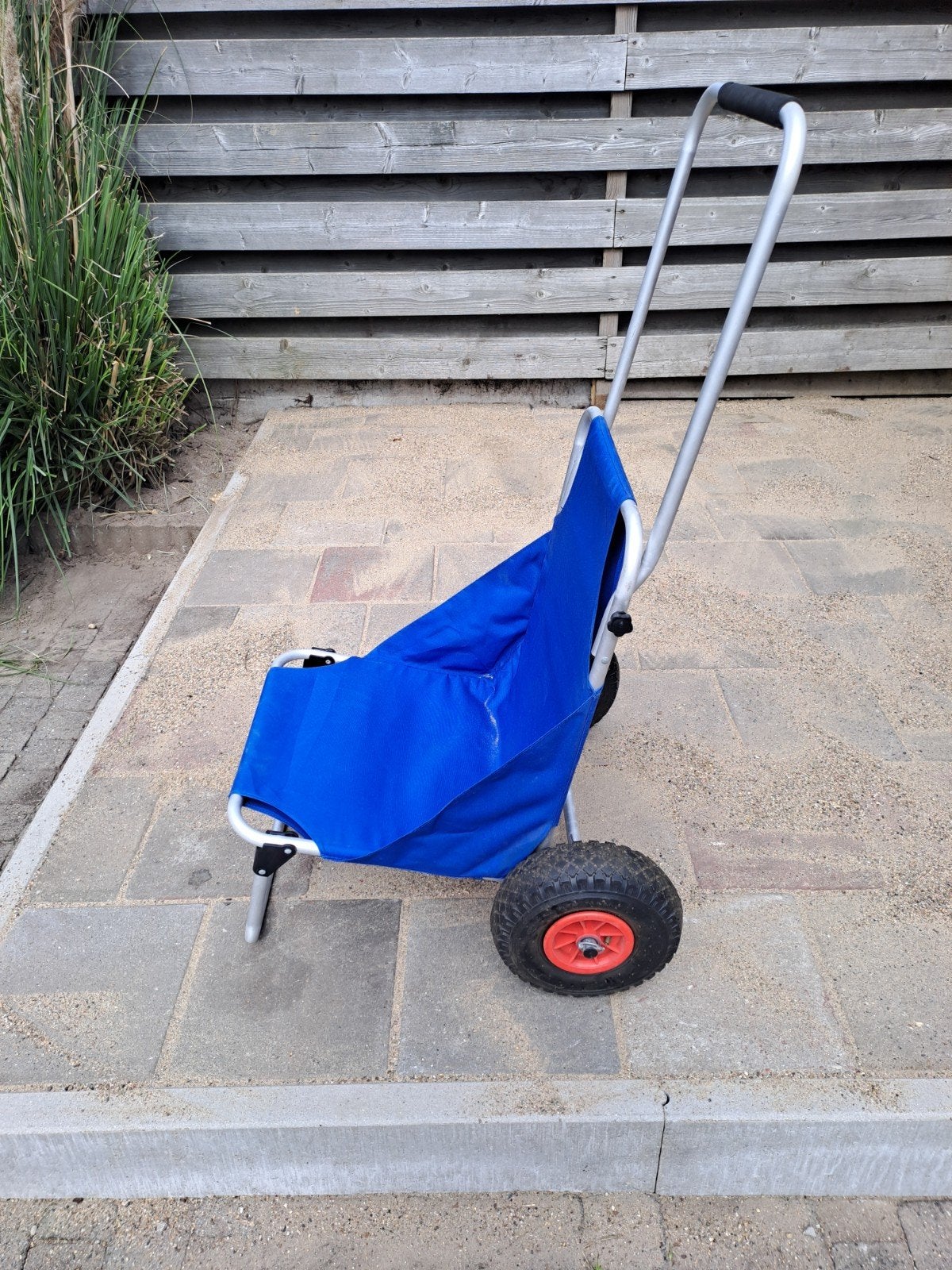 Opvouwbare strandkar/bolderkar - Blauw, Ophalen