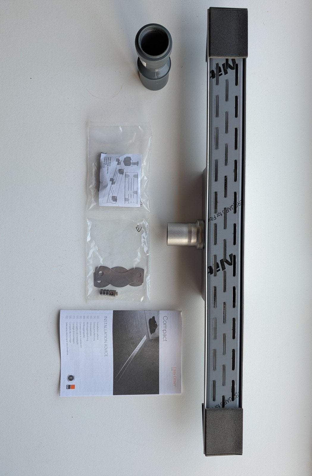 Easy Drain Compact 30mm douchegoot 70cm, Ophalen of Verzenden, Nieuw, Rvs, Douche
