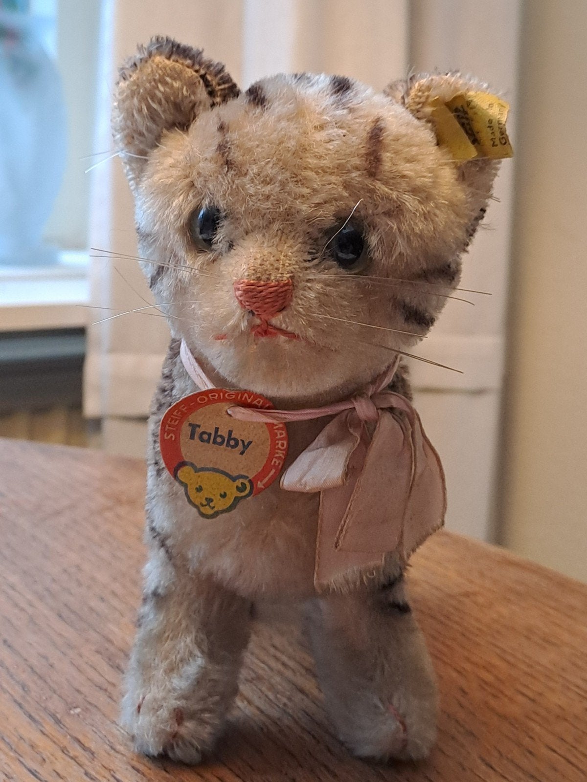 VINTAGE STEIFF TABBY GROOTSTE STAANDE VARIANT NR 1317,00, Verzenden