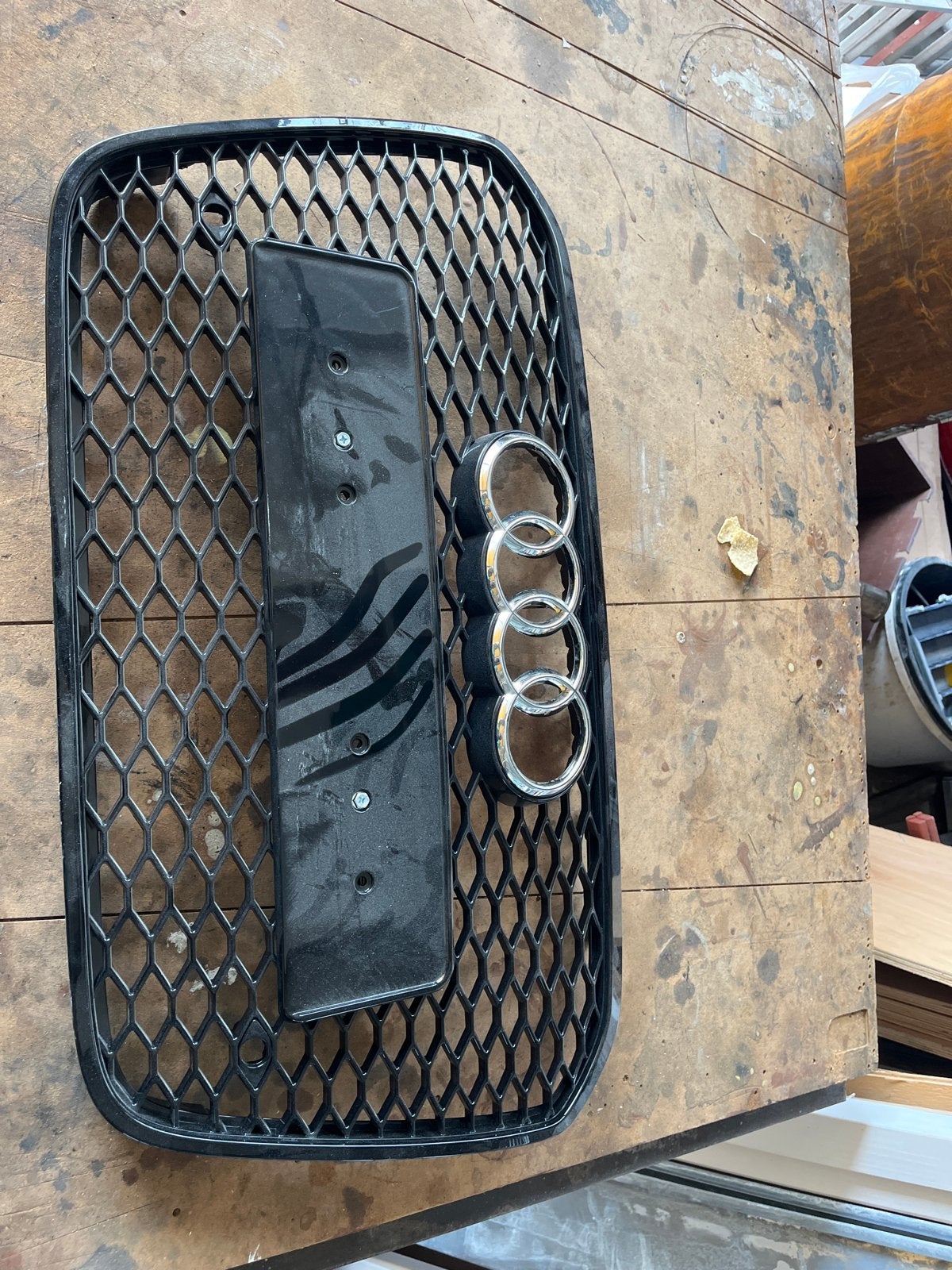 Grille voor Audi S6 C7 - Zwart met Audi logo, Gebruikt, Voor, Bumper, Audi