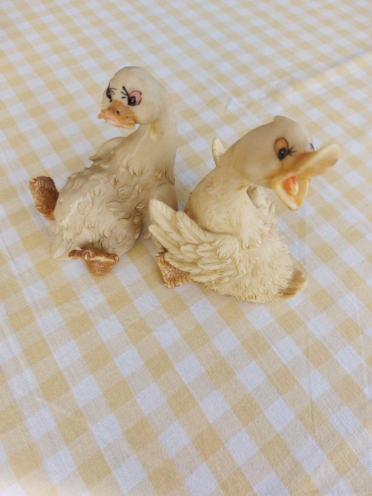 eenden beeldjes "Bezorgd", Verzamelen, Beelden en Beeldjes, Ophalen, Zo goed als nieuw