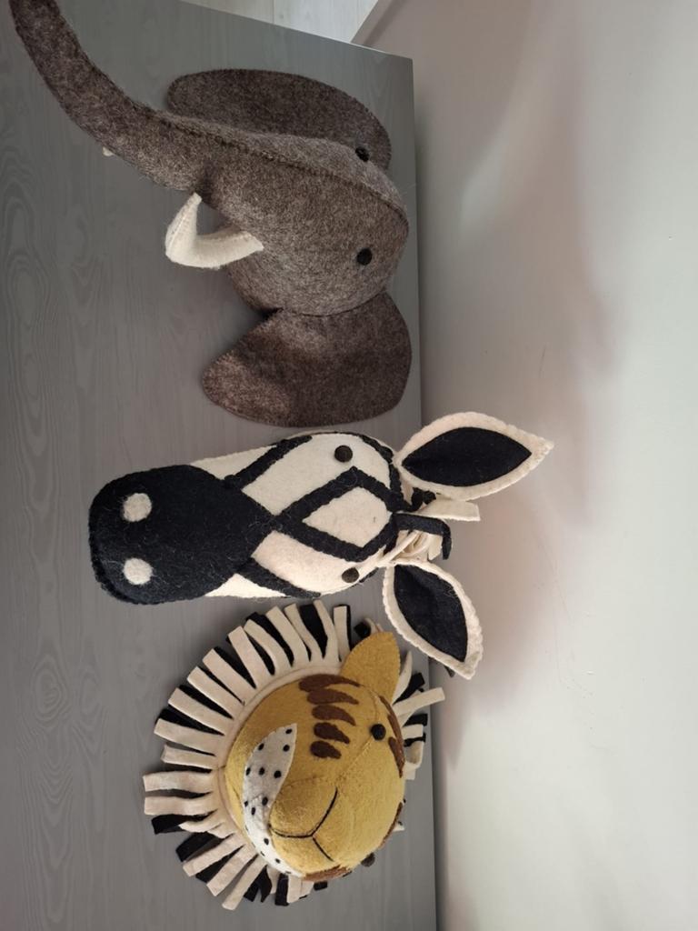 Loods 5 Wanddecoratie Dierenkoppen – Set van 3, Ophalen of Verzenden, Zo goed als nieuw, Wanddecoratie