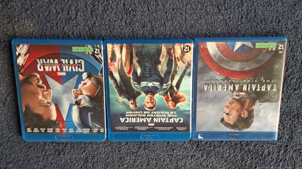 Captain America Trilogy "Blu Ray", Cd's en Dvd's, Ophalen of Verzenden, Zo goed als nieuw, Actie