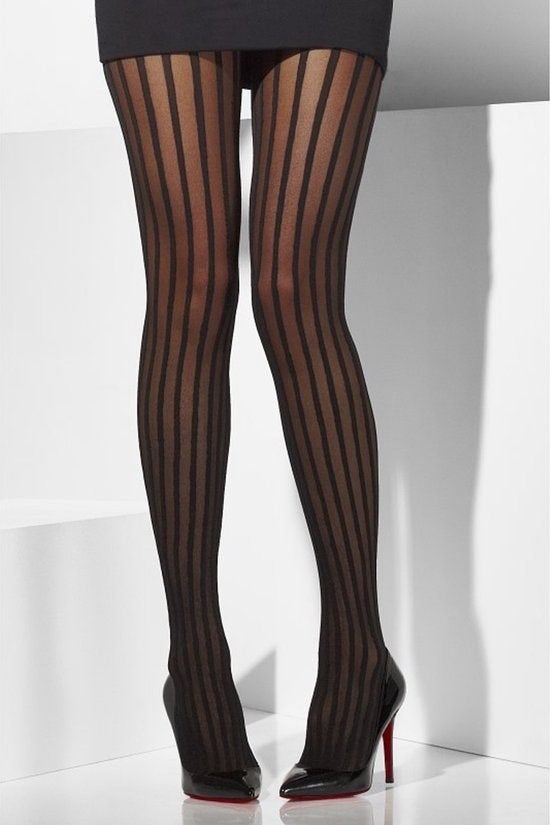 Panty met contrast strepen, Small/Medium, Zwart, Maat 36/38 (S), Primark, Zwart, Nieuw