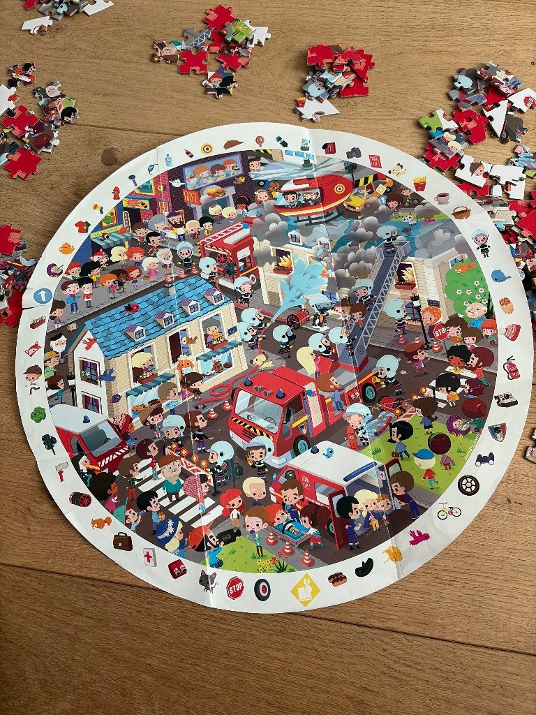 Janod puzzel, Ophalen of Verzenden, Meer dan 50 stukjes, Zo goed als nieuw, 6 jaar of ouder