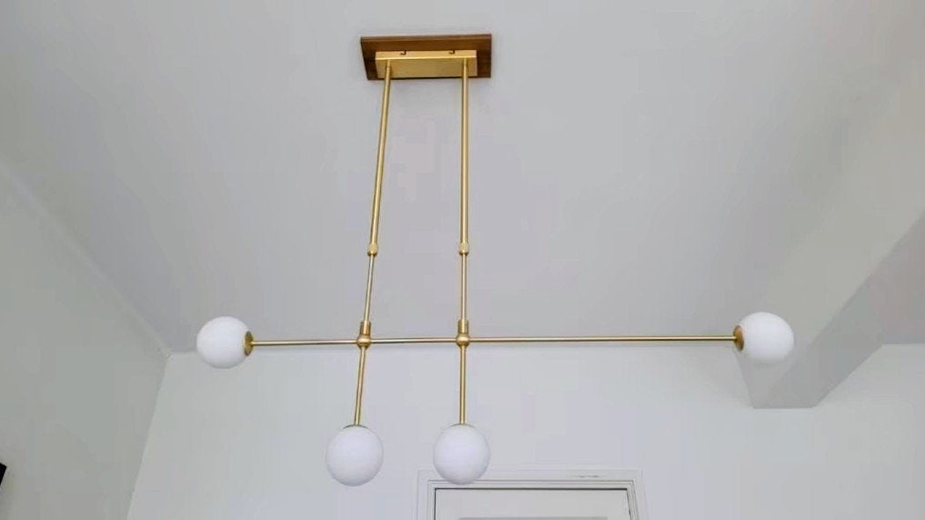 Westwing hanglamp Moon | Opaalglas | Goudkleurig, Gebruikt, Modern, Scandinavisch, Minimalistisch, E14 (klein), Ophalen of Verzenden