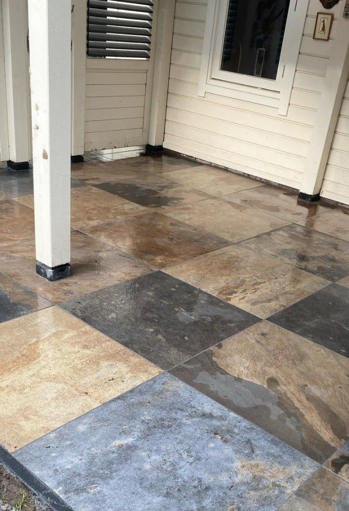 tuintegels 80x80x4cm african stone, Keramiek, Nieuw, Ophalen of Verzenden, 10 m² of meer