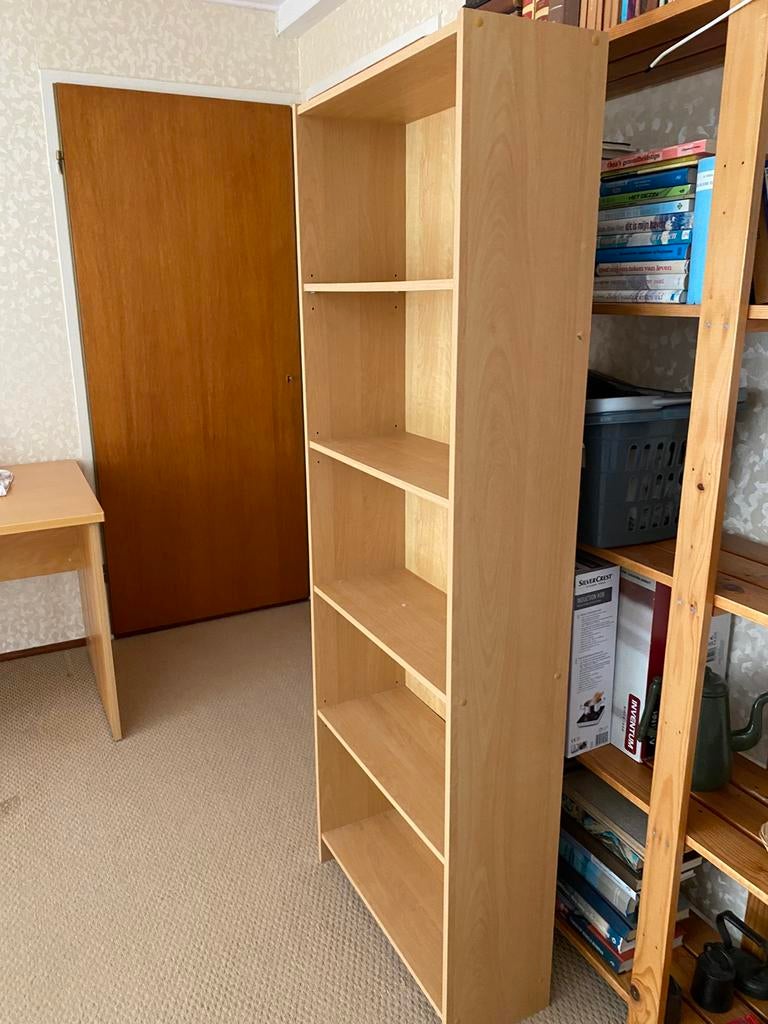Beuken boekenkast, Huis en Inrichting, Kasten | Boekenkasten, Ophalen, Met plank(en), Gebruikt, 50 tot 100 cm
