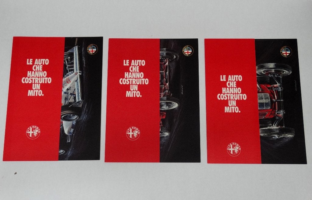 Alfa Romeo P2 , 8C , Dallara folder reclame brochure uniek, Ophalen of Verzenden, Zo goed als nieuw, Alfa Romeo