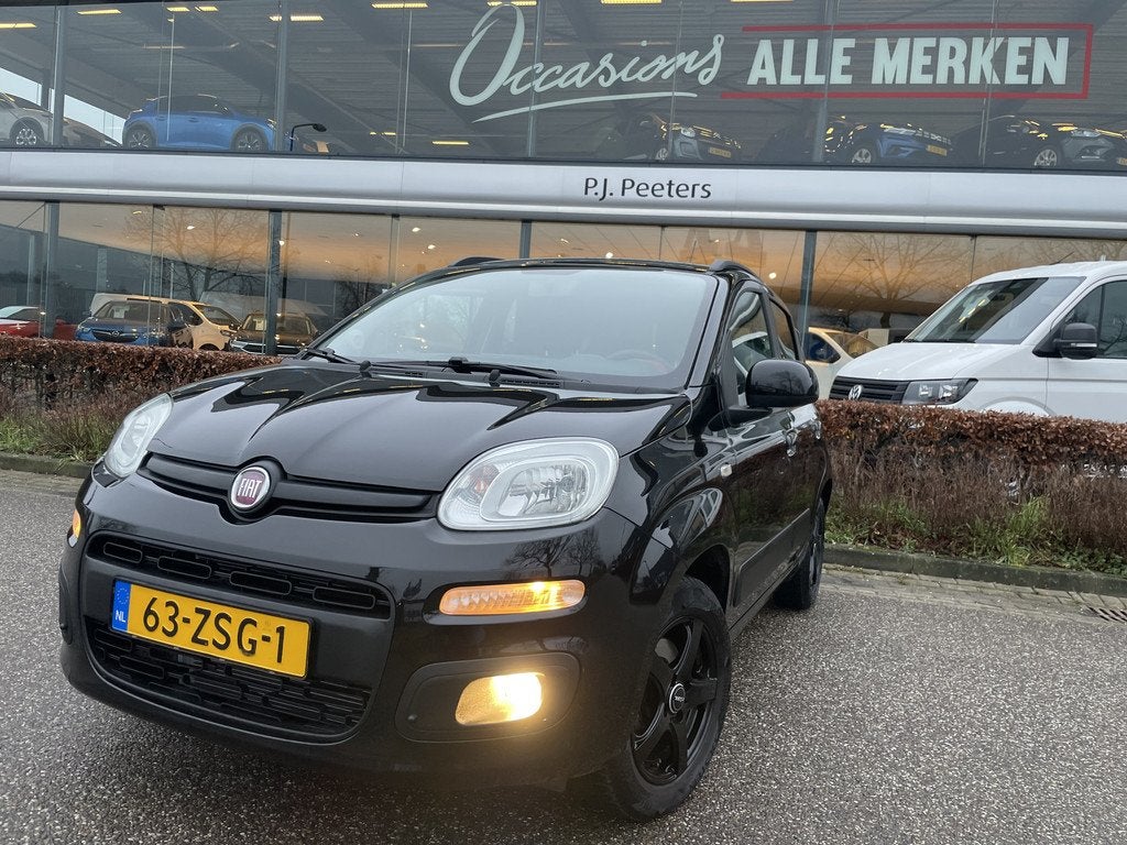 Fiat Panda 0.9 TwinAir Lounge Airco - Dakrails - Elektrische, Voorwielaandrijving, Euro 5, Panda, Zwart