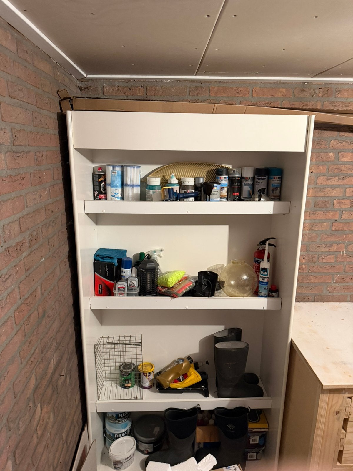 Witte open kast, Tuin en Terras, Ophalen, Gebruikt, Hout, Overige typen