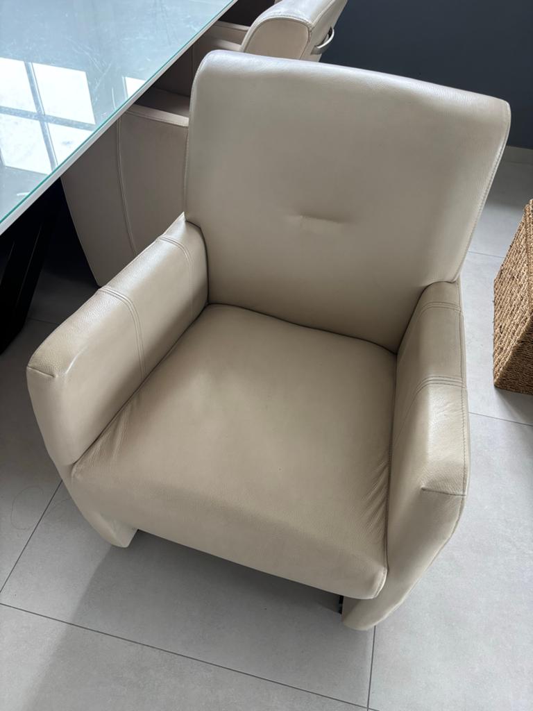 Set van 6 leren eetkamerstoelen, Ophalen, Gebruikt, Overige kleuren, Leer