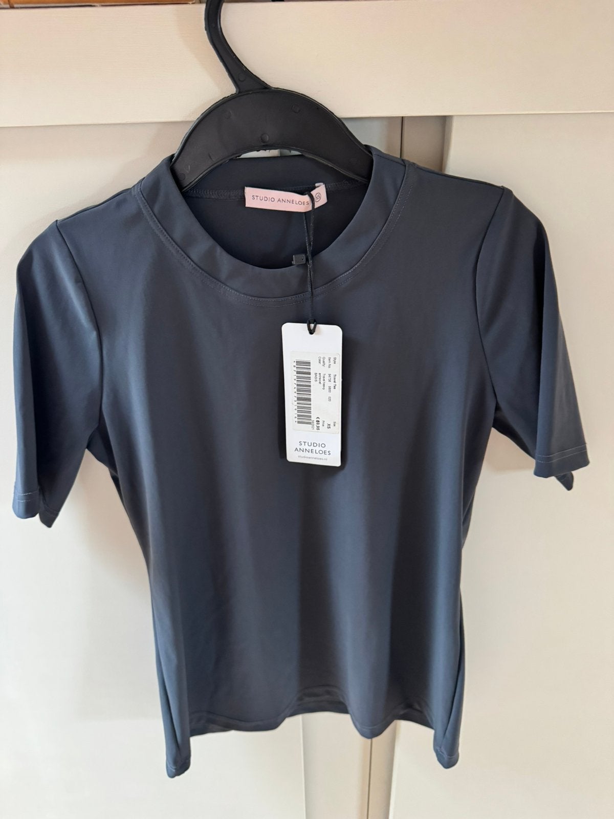 Studio Anneloes top travelstof heavy donkergrijs maat XS, Kleding | Dames, Verzenden, Nieuw, Korte mouw, Maat 34 (XS) of kleiner