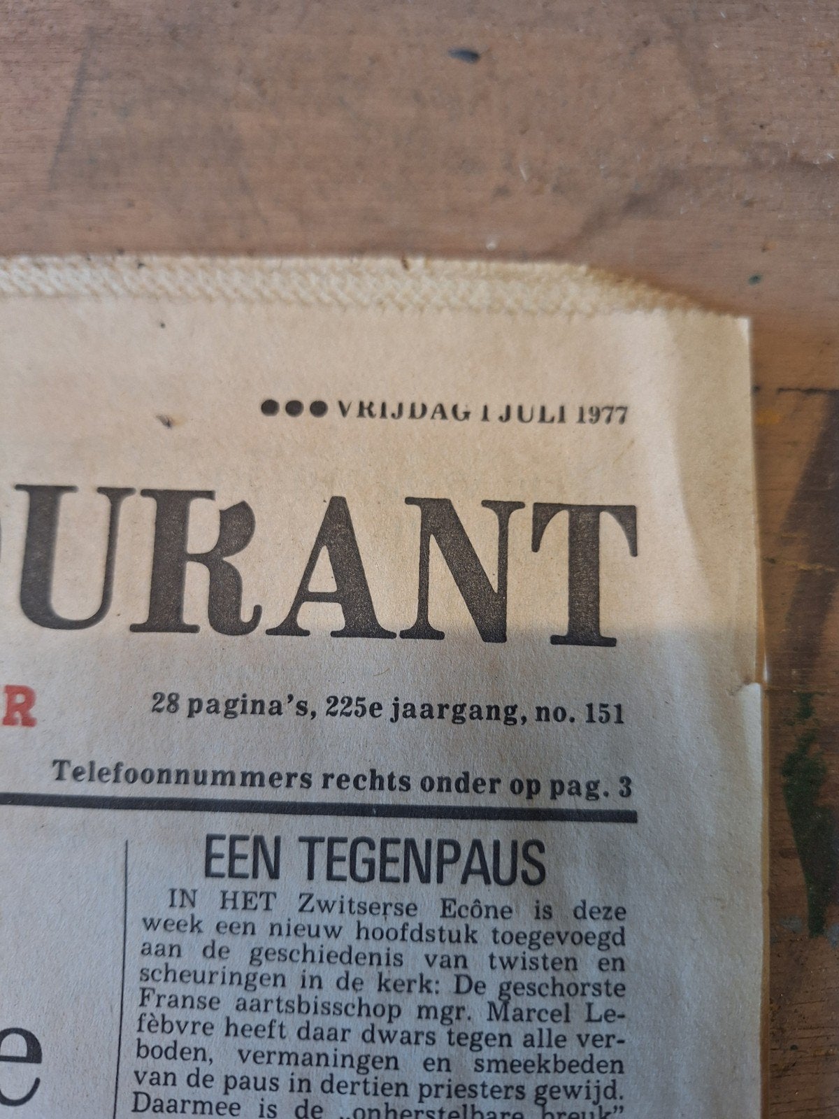 oude kranten, Ophalen of Verzenden, 1960 tot 1980, Nederland, Krant