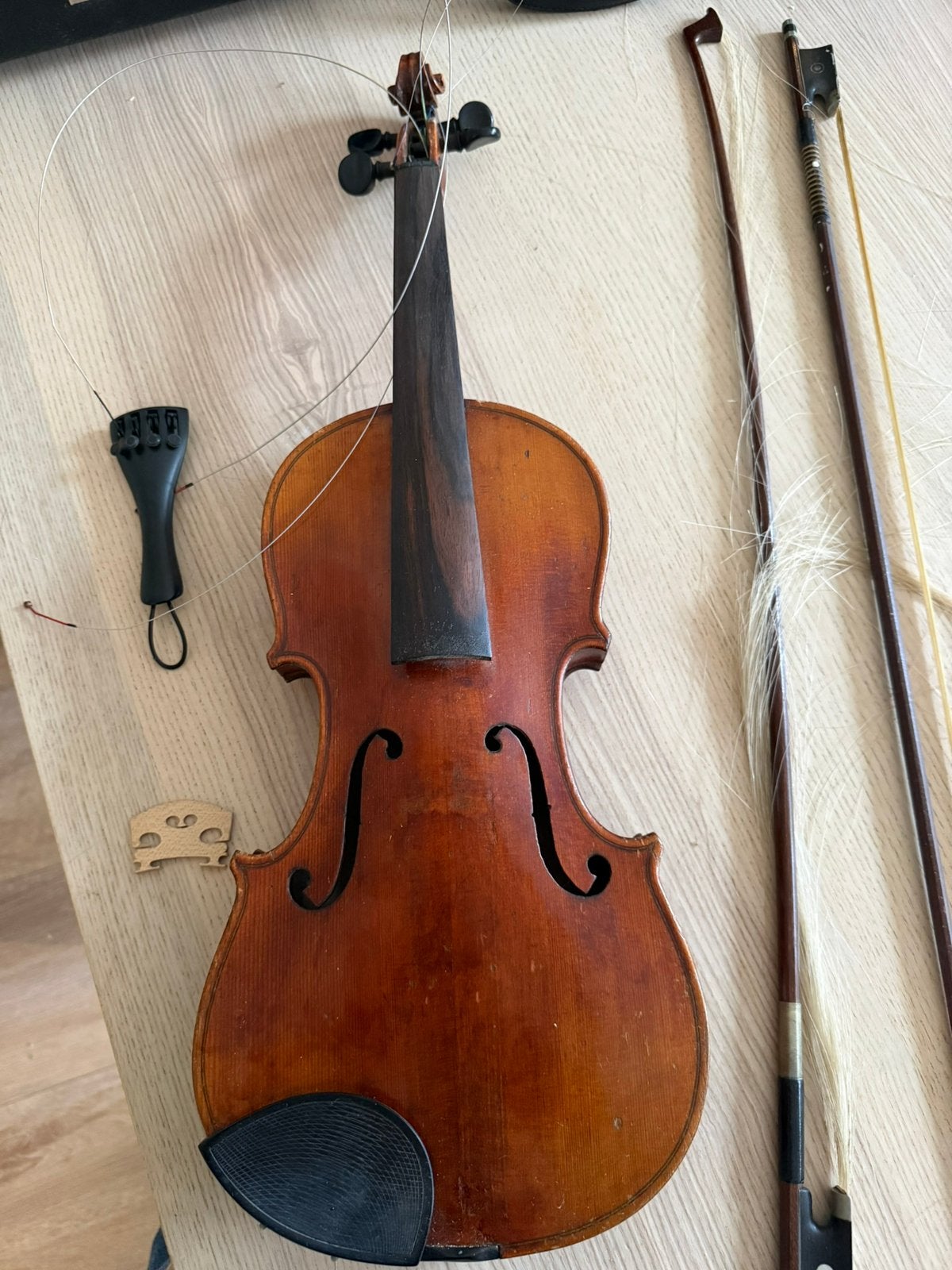 Antieke Boheemse viool (ca. 100 jaar oud), Muziek en Instrumenten, Strijkinstrumenten | Violen en Altviolen, Ophalen, Gebruikt