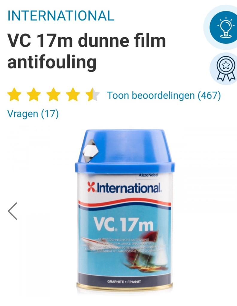 Teflon antifouling V17 gezocht, Ophalen of Verzenden, Verven