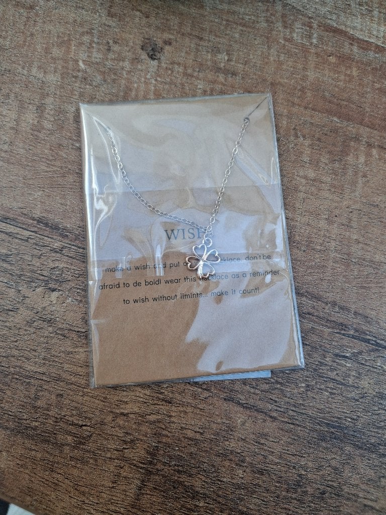 Klavervier ketting, Ophalen of Verzenden, Nieuw, Goud, Overige materialen