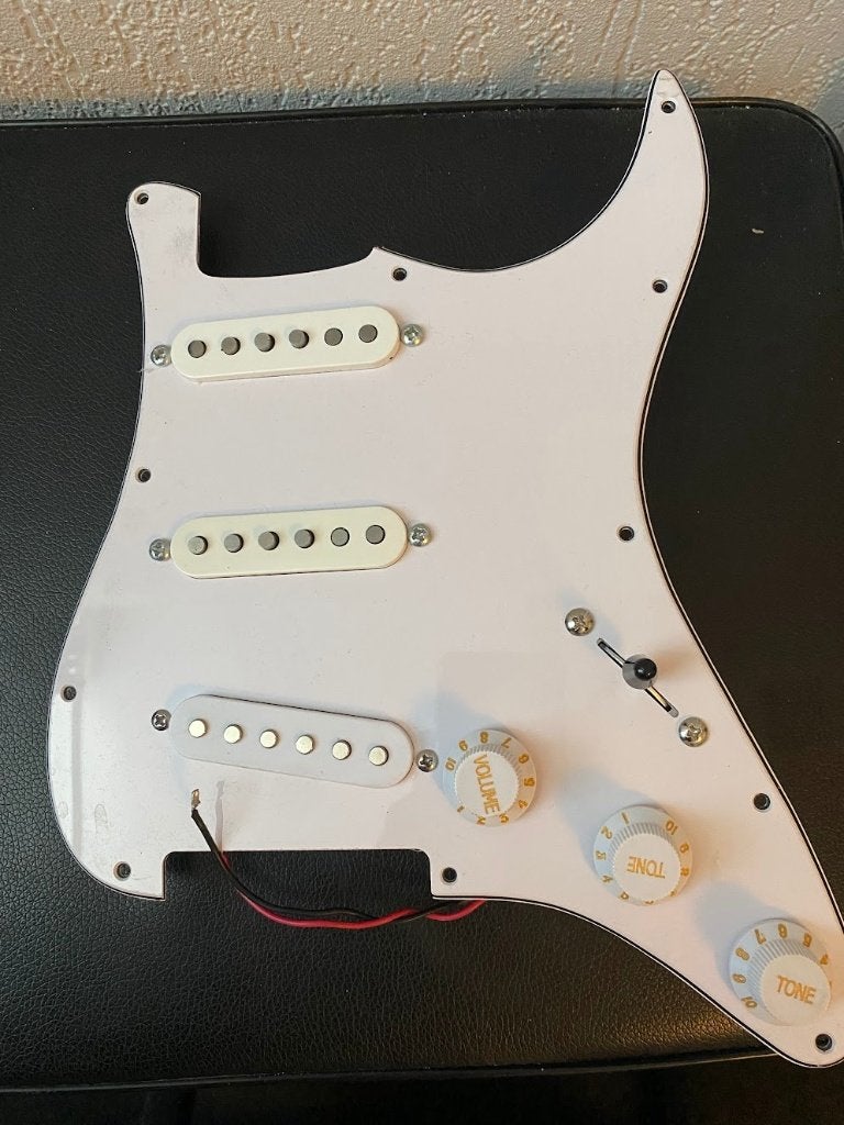 Stratocaster pickguard, Ophalen of Verzenden, Gebruikt, Elektrische gitaar