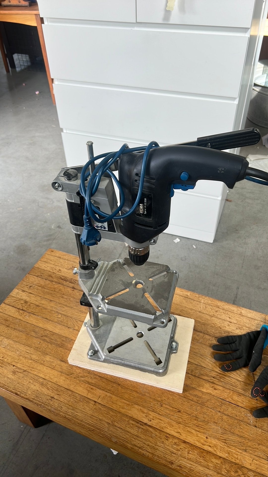 Powerfix Profi+ boormachinestandaard met boormachine, D, Ophalen of Verzenden, Zo goed als nieuw, D