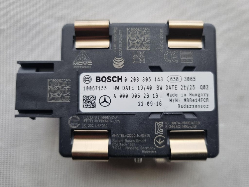 Radar sensor W177 A-Klasse A0009052616 W205 C-Klasse, Niet ingevuld, Mercedes-Benz, Niet ingevuld, Nieuw