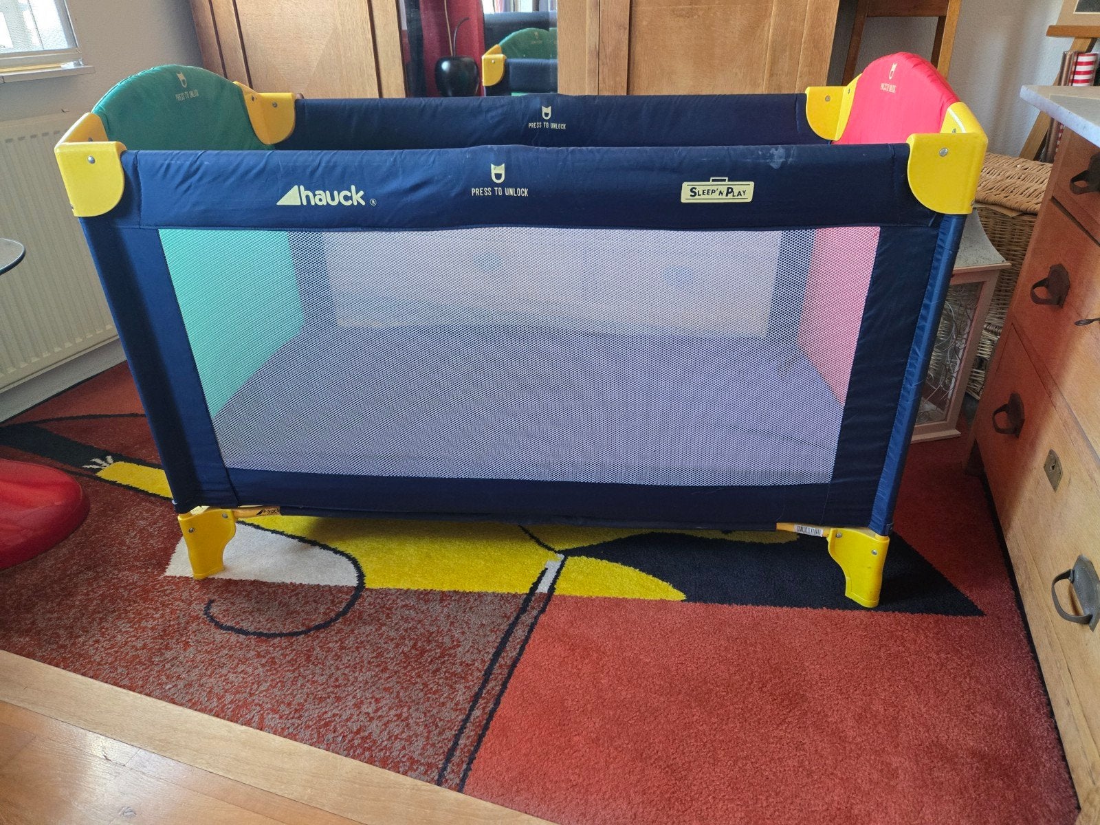 Hauck Sleep'n Play Reisbed - Kleurrijk en Compact, Ophalen of Verzenden, Gebruikt