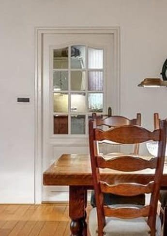 3 stevige deuren, waarvan 2 met glas in lood, Gebruikt, Binnendeur, Ophalen of Verzenden, Glas