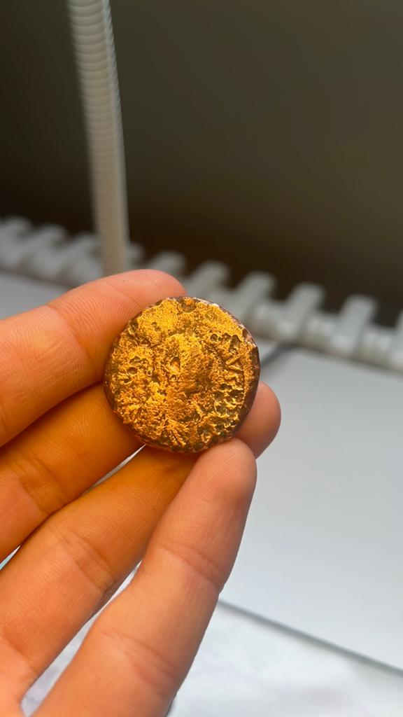 Grote Byzantijnse munt Justin I, Ophalen of Verzenden, Italië, Losse munt