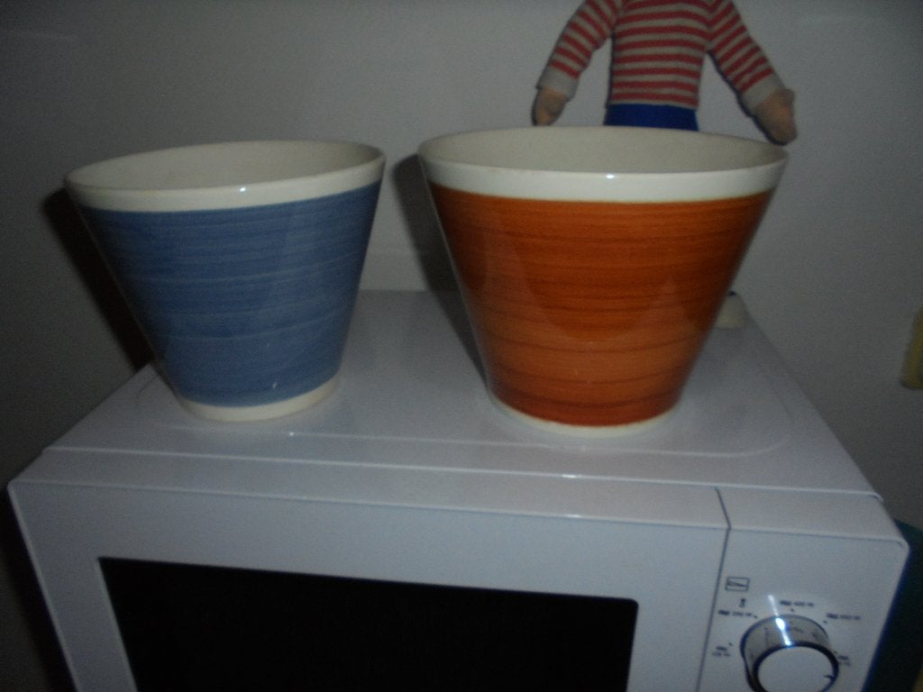 retro vintage bloempotten, Steen, Rond, Binnen, Ophalen of Verzenden