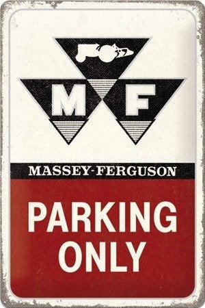 Massey Ferguson parking only relief reclamebord van metaal, Ophalen of Verzenden, Nieuw, Auto's
