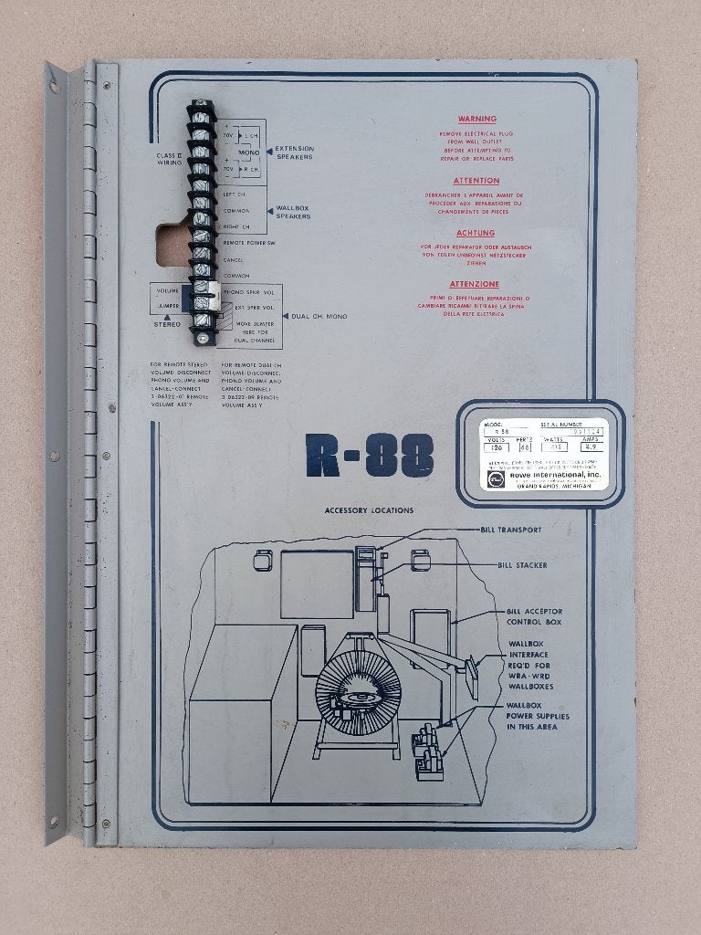 Versterker Deur/ Binnenkant Rowe-AMi R88 (1984) jukebox, Verzenden, Gebruikt, 1950 tot 1960, Seeburg