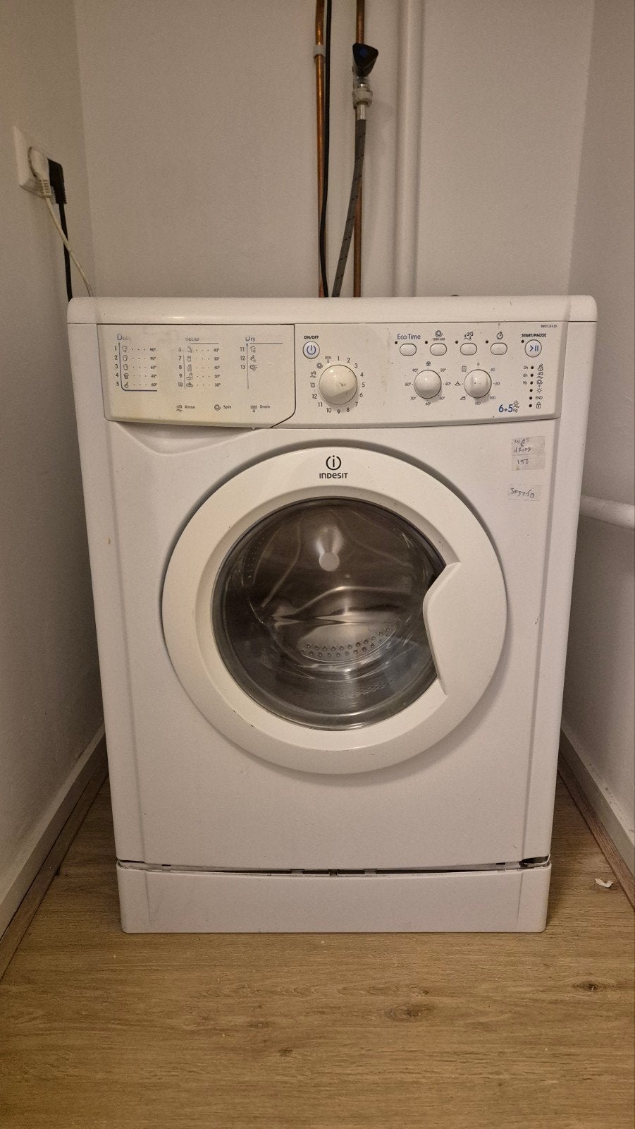 Indesit Was-droogcombinatie | 6kg Wassen / 5kg Drogen, Witgoed en Apparatuur, Wasdrogers, Ophalen, Gebruikt, Condens, 85 tot 90 cm