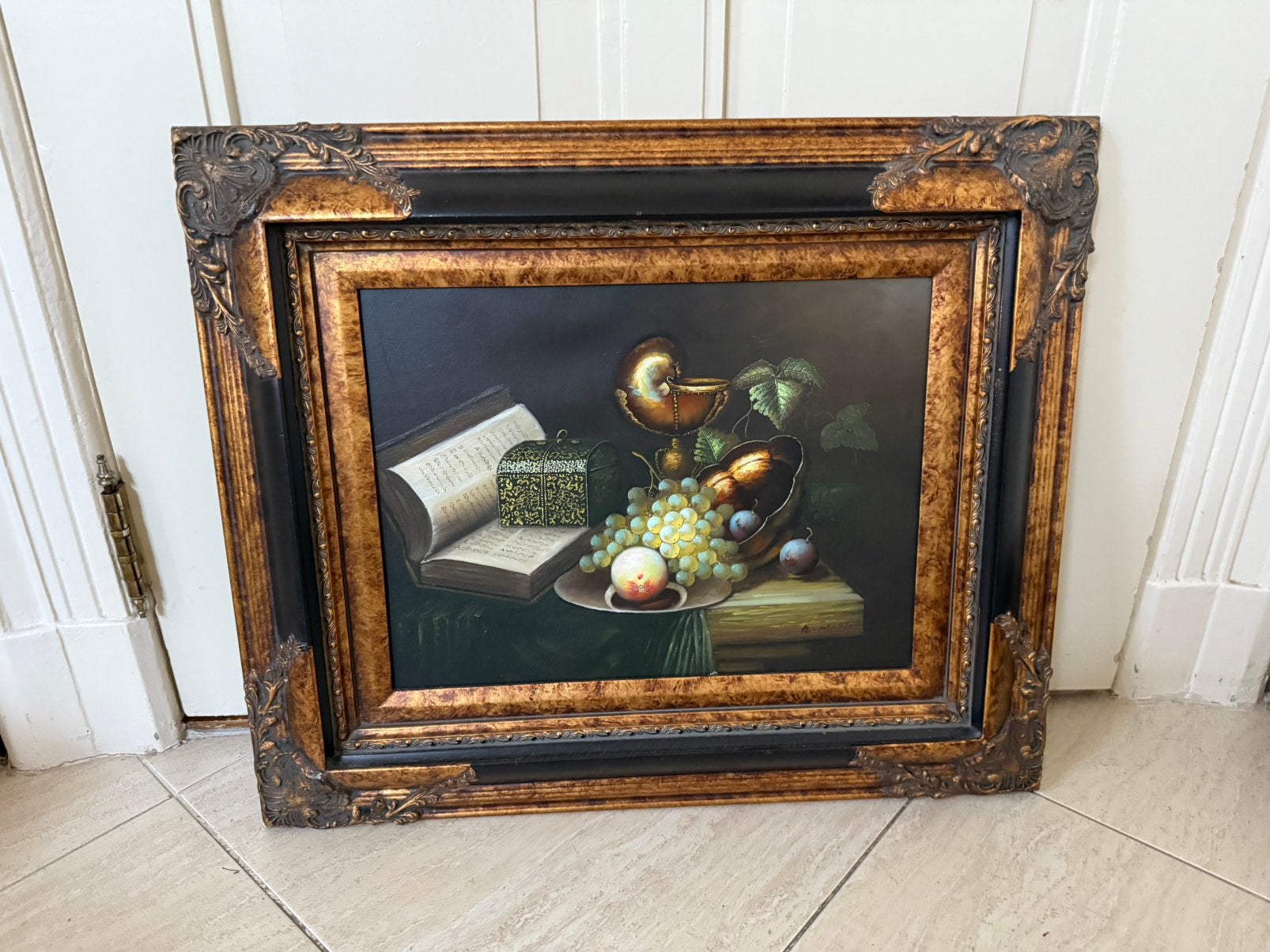 Schilderij met fruitdecor in zeer mooie staat, Antiek en Kunst, Ophalen