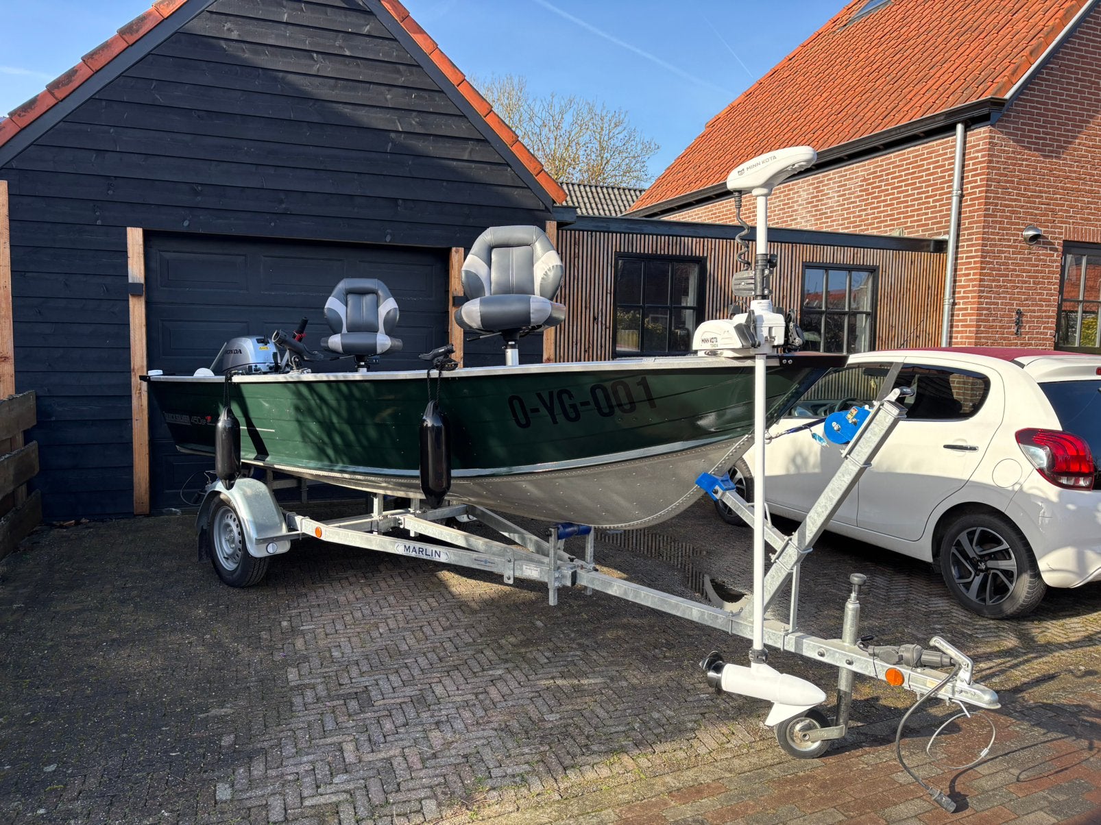 Visboot / tourboor QuickSilver 450sf volledig vaarklaar., Watersport en Boten, Ophalen of Verzenden, Zo goed als nieuw, Minder dan 6 meter