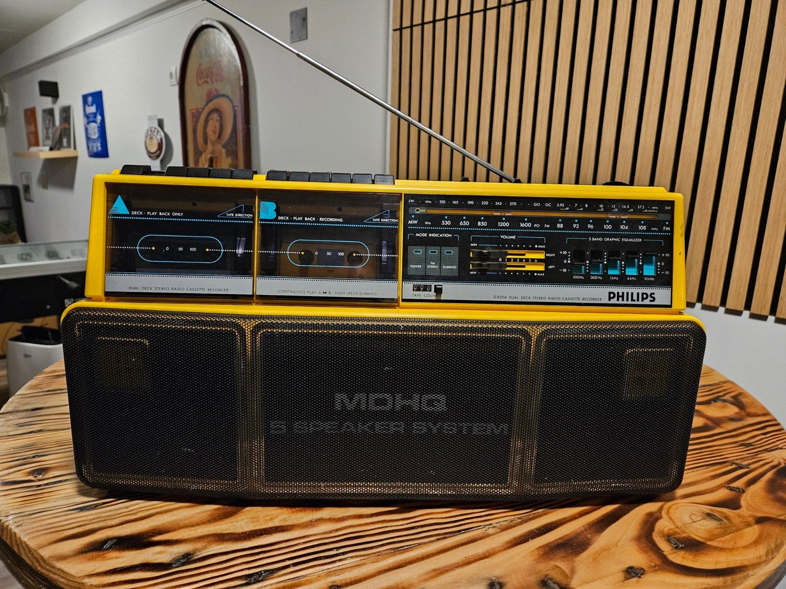 Philips D8444 Boombox - Vintage Radio Cassette Speler, Ophalen of Verzenden, Gebruikt, Radio